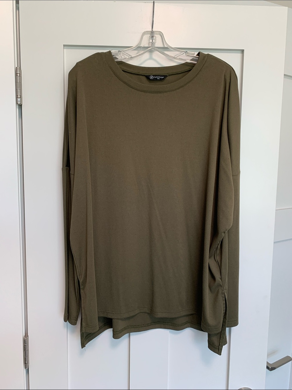 PrettyGarden Women's Tunic Top in Olive Green - Relaxed Fit